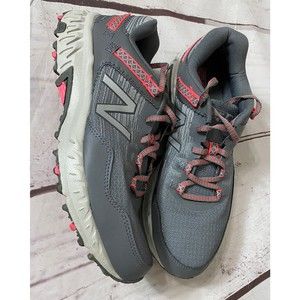 NEW BALANCE 410 V6 WOMEN'S SIZE 11 TRAIL RUNNING SHOES GRAY/CORAL